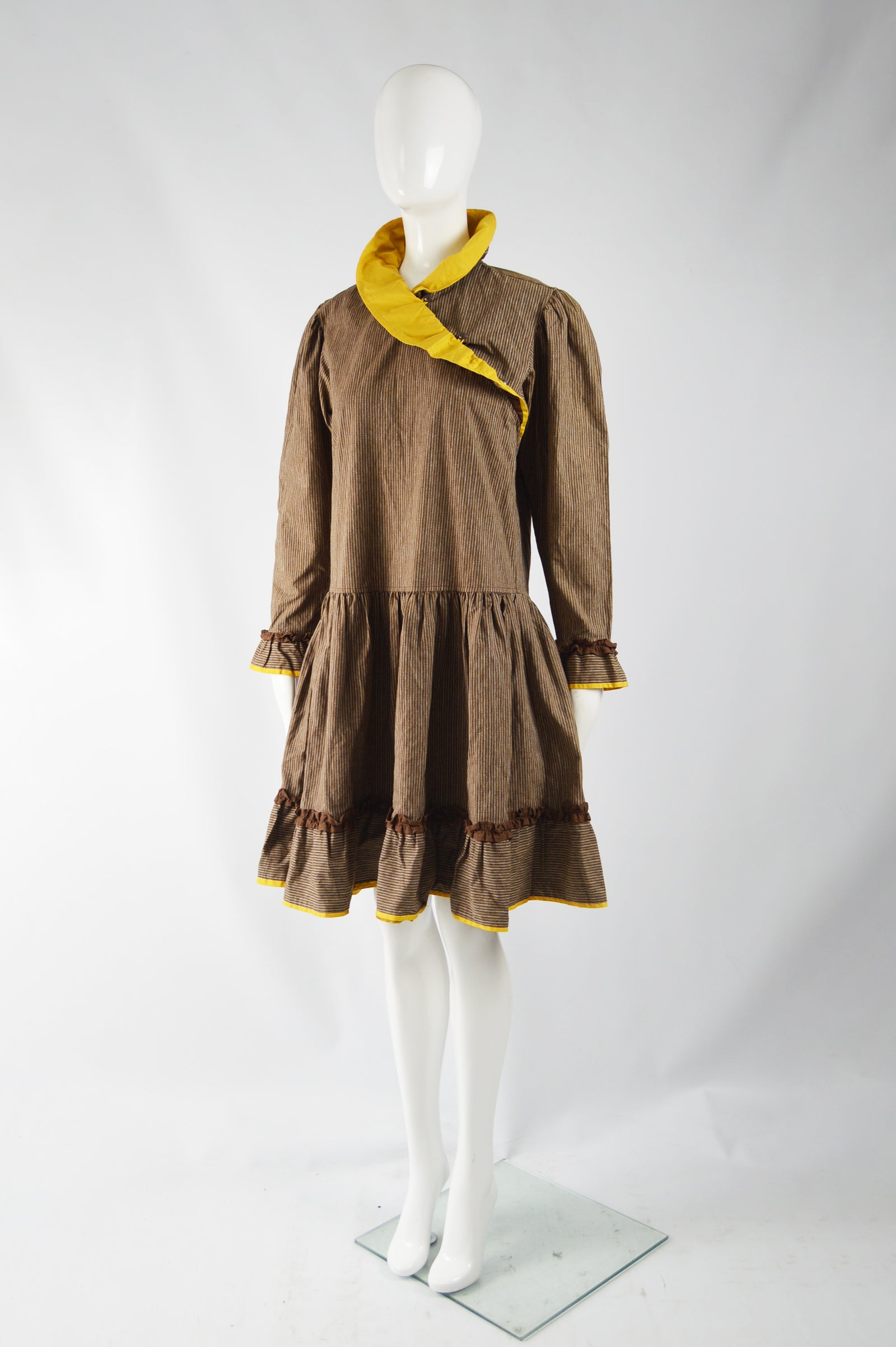 Womens Vintage Corduroy Trapeze Dress A/W 1981