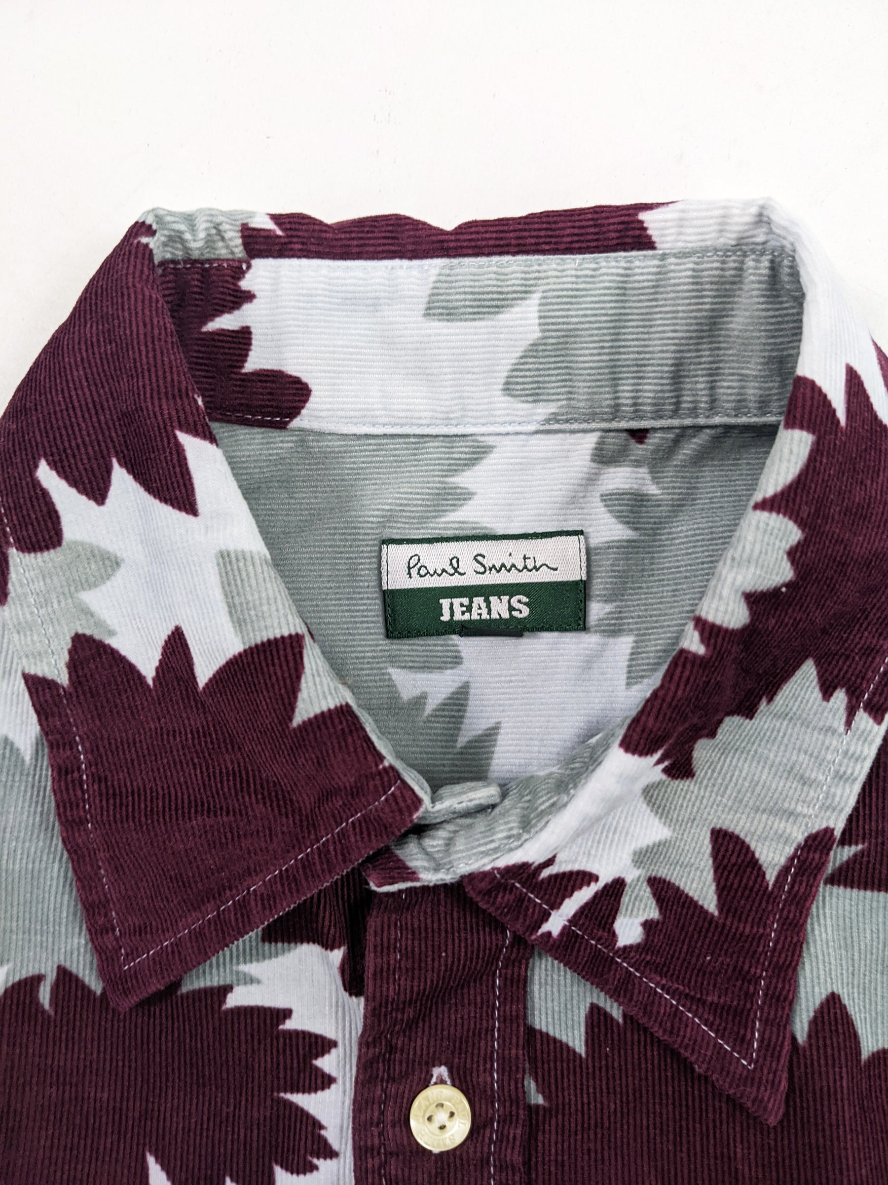 Abstract Print Long Sleeve Mens Paul Smith Vintage Shirt, 1990s