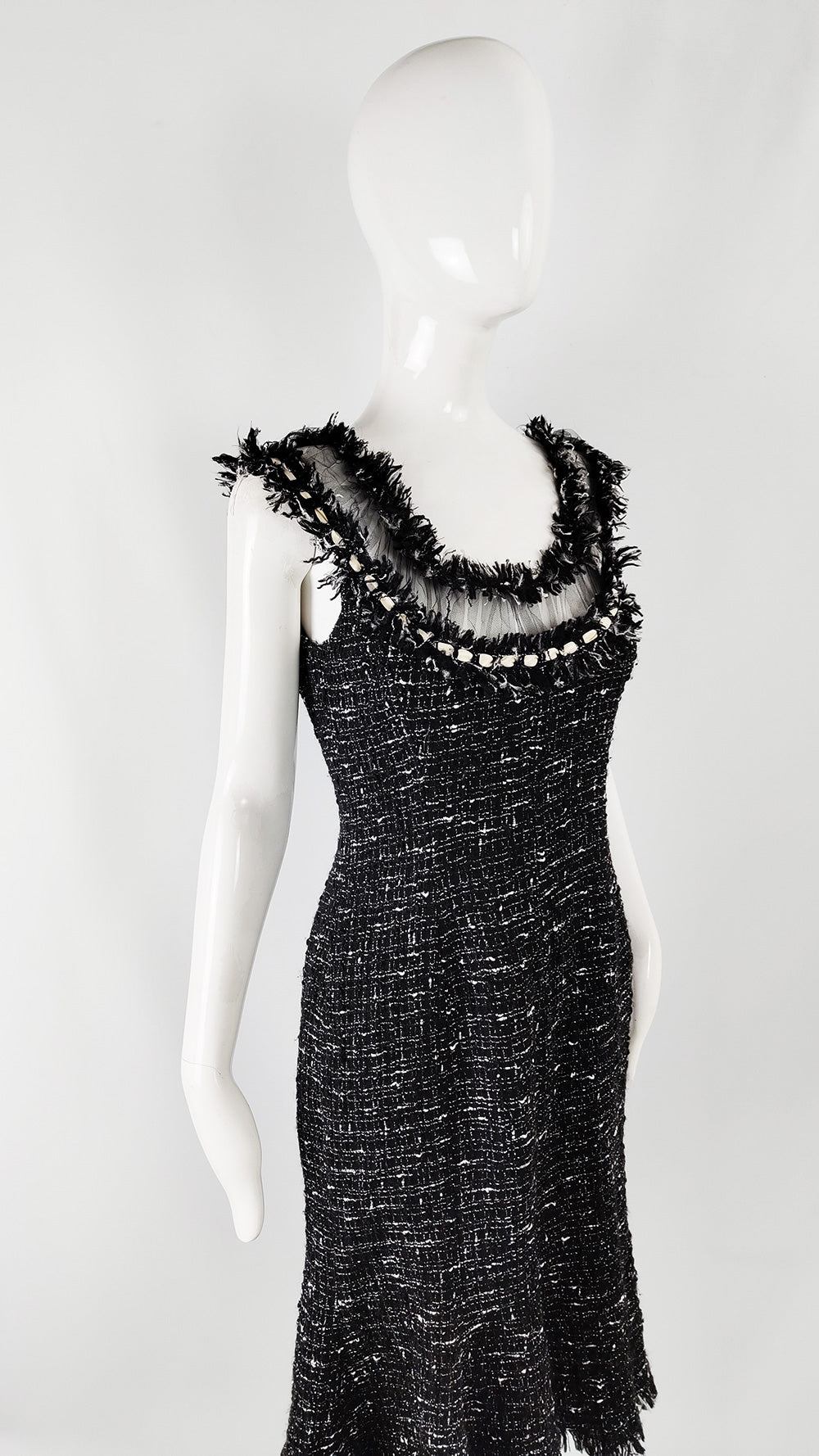 Emanuel Ungaro Vintage Black & White Tweed Dress