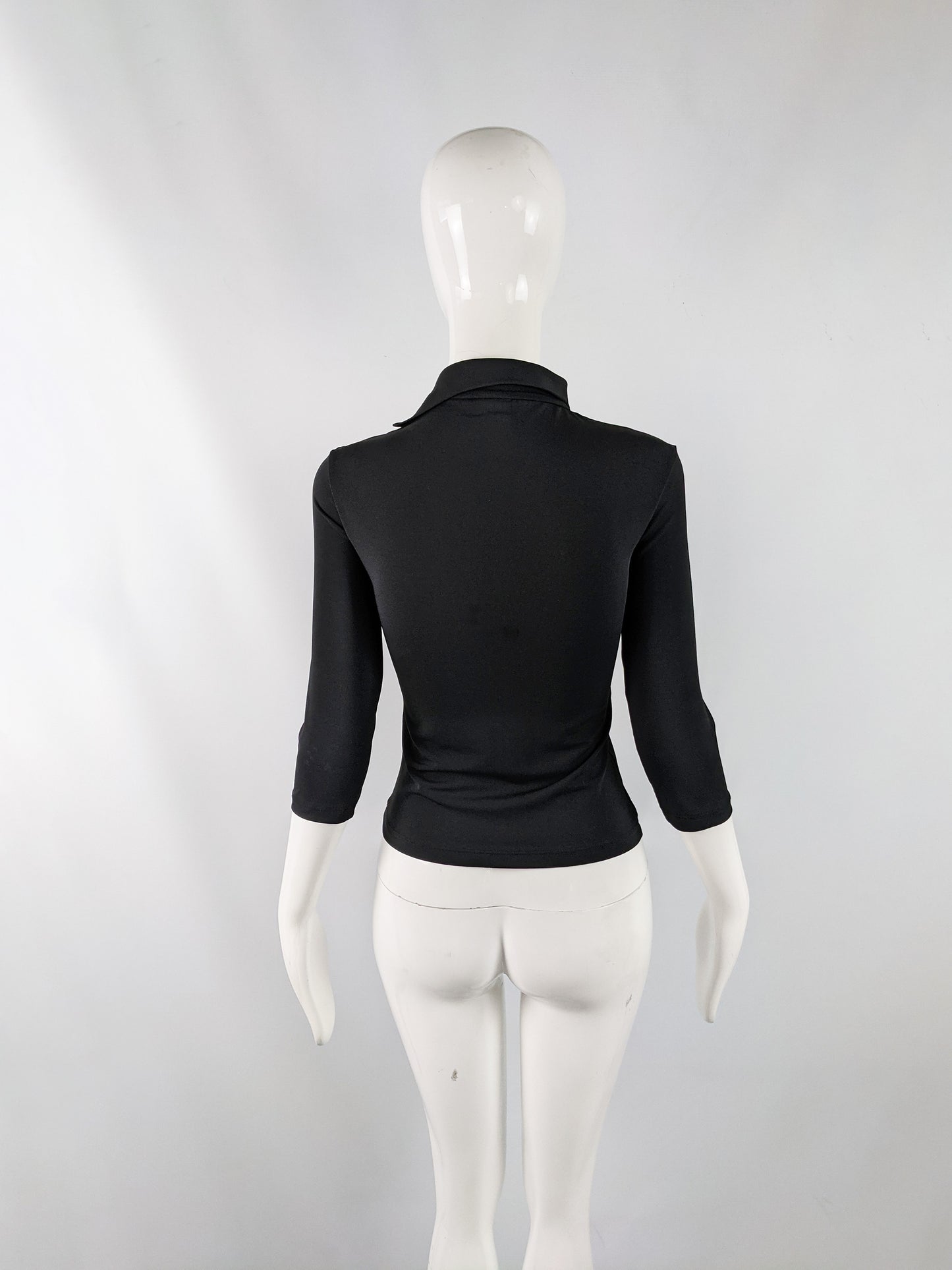 Versace Vintage Black & Gold 'Diva' Shirt, 2000s