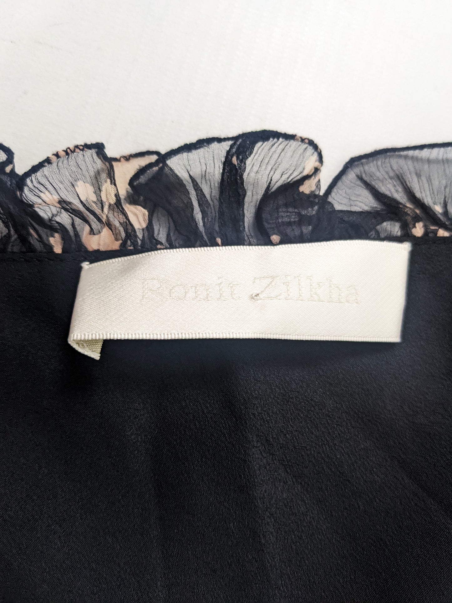 Ronit Zilkha Vintage Poodle Print Silk Chiffon Dress, 2000s