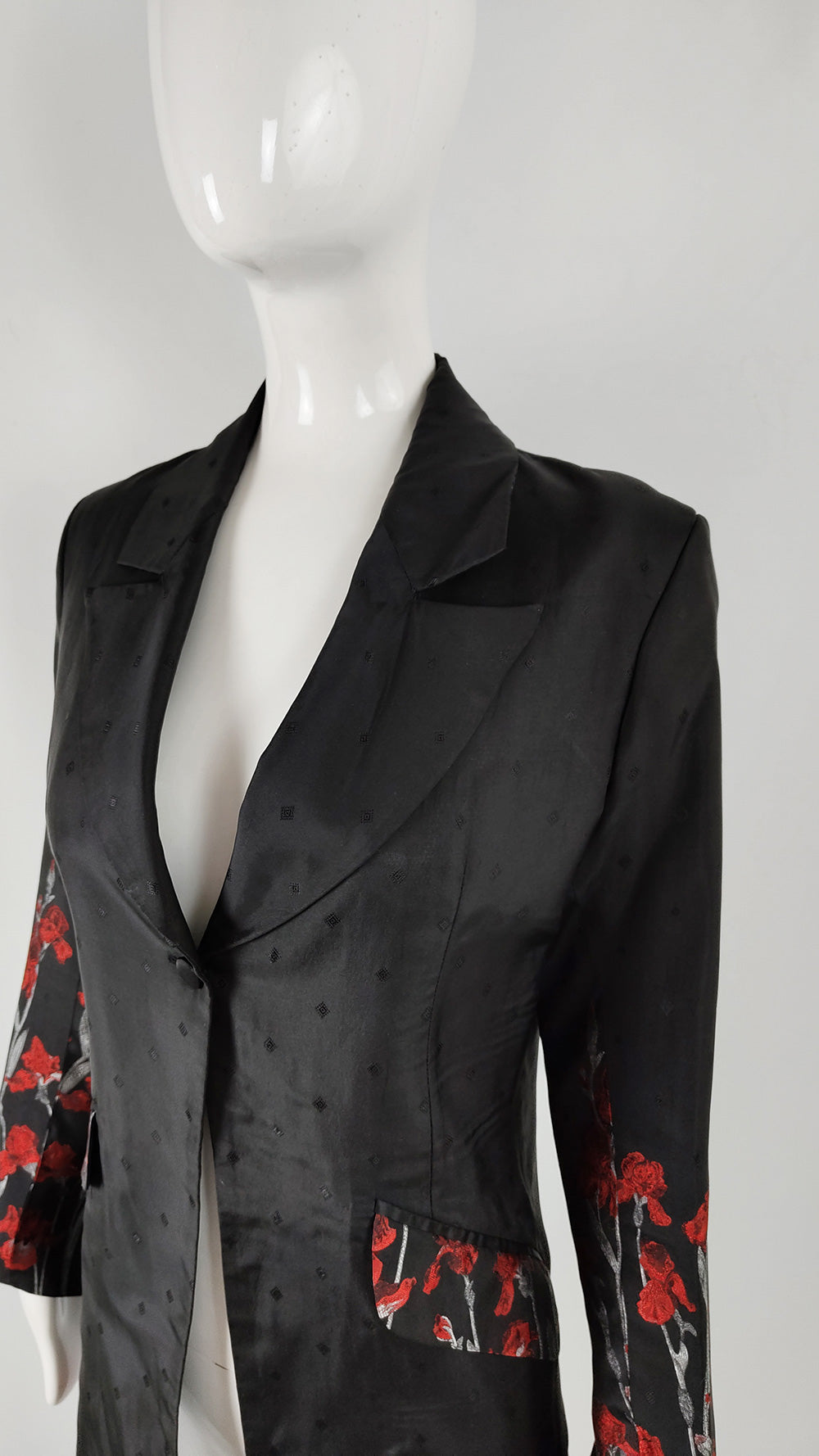 Women's black brocade jacket cheap