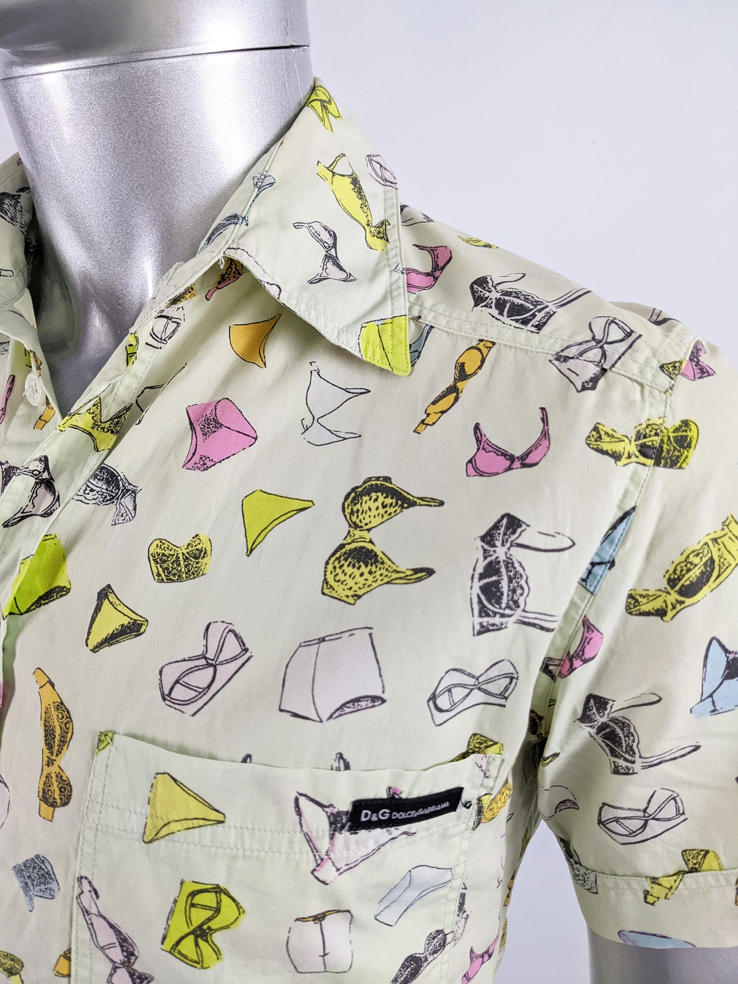 Dolce & Gabbana Vintage D&G Mens Novelty Print Shirt, 1990s