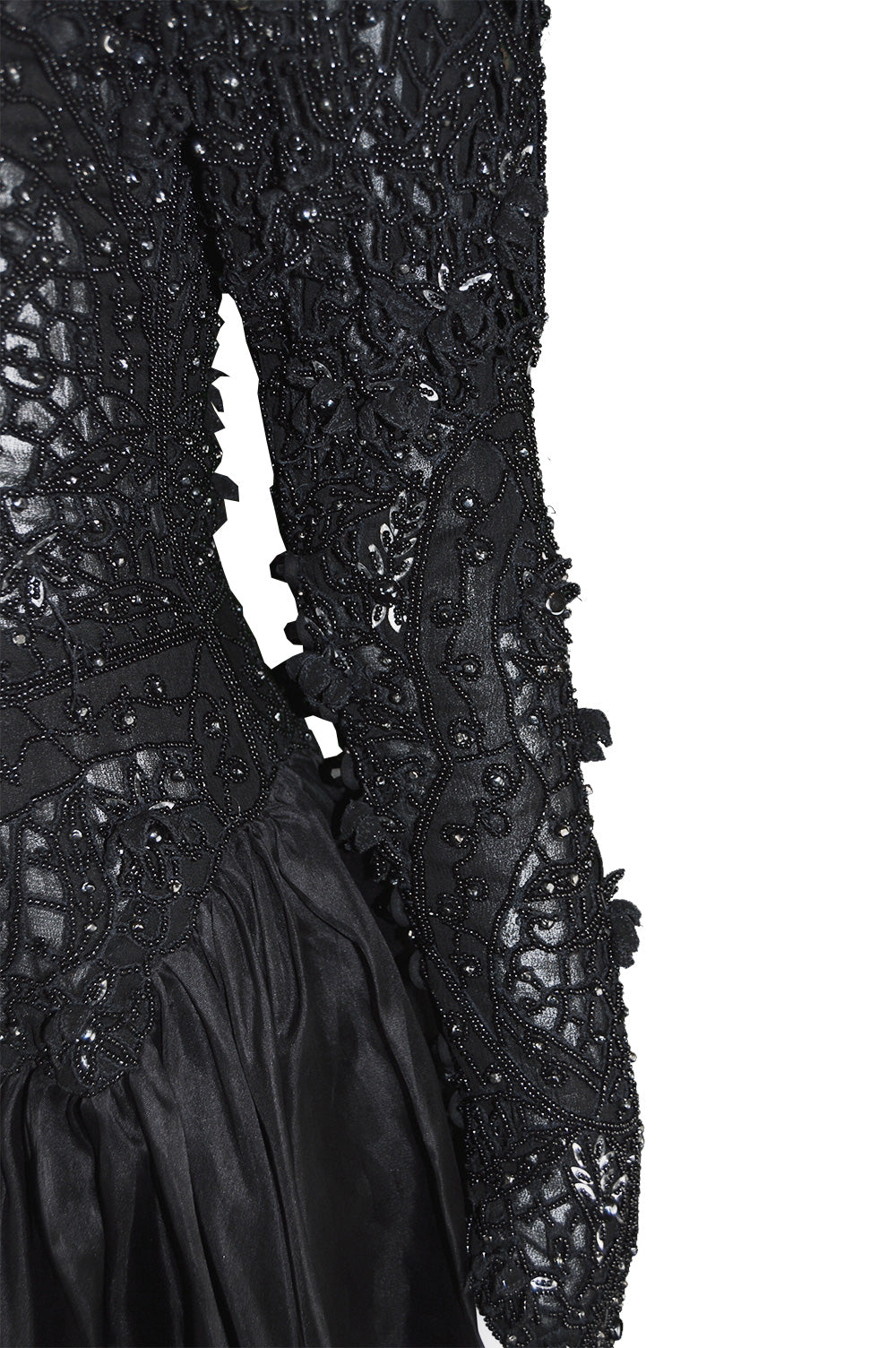 Vintage Haute Couture Beaded Party Dress, 1980s