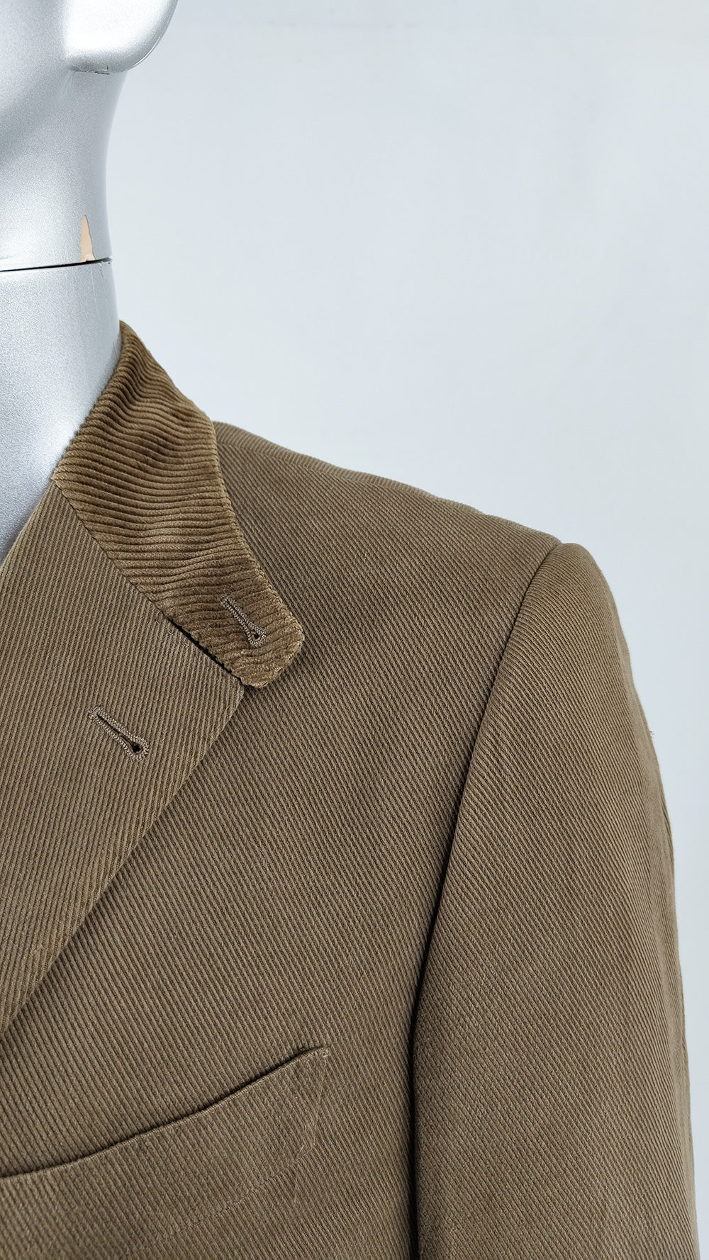 Pal Zileri Mens Vintage Brown Cotton & Corduroy Sport Coat Blazer