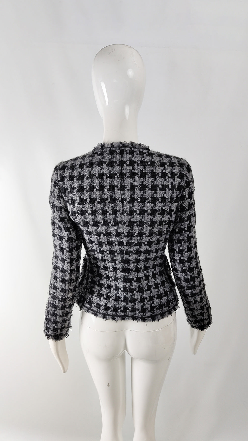Moschino Vintage Grey & Black Tweed Perfume Bottle Jacket
