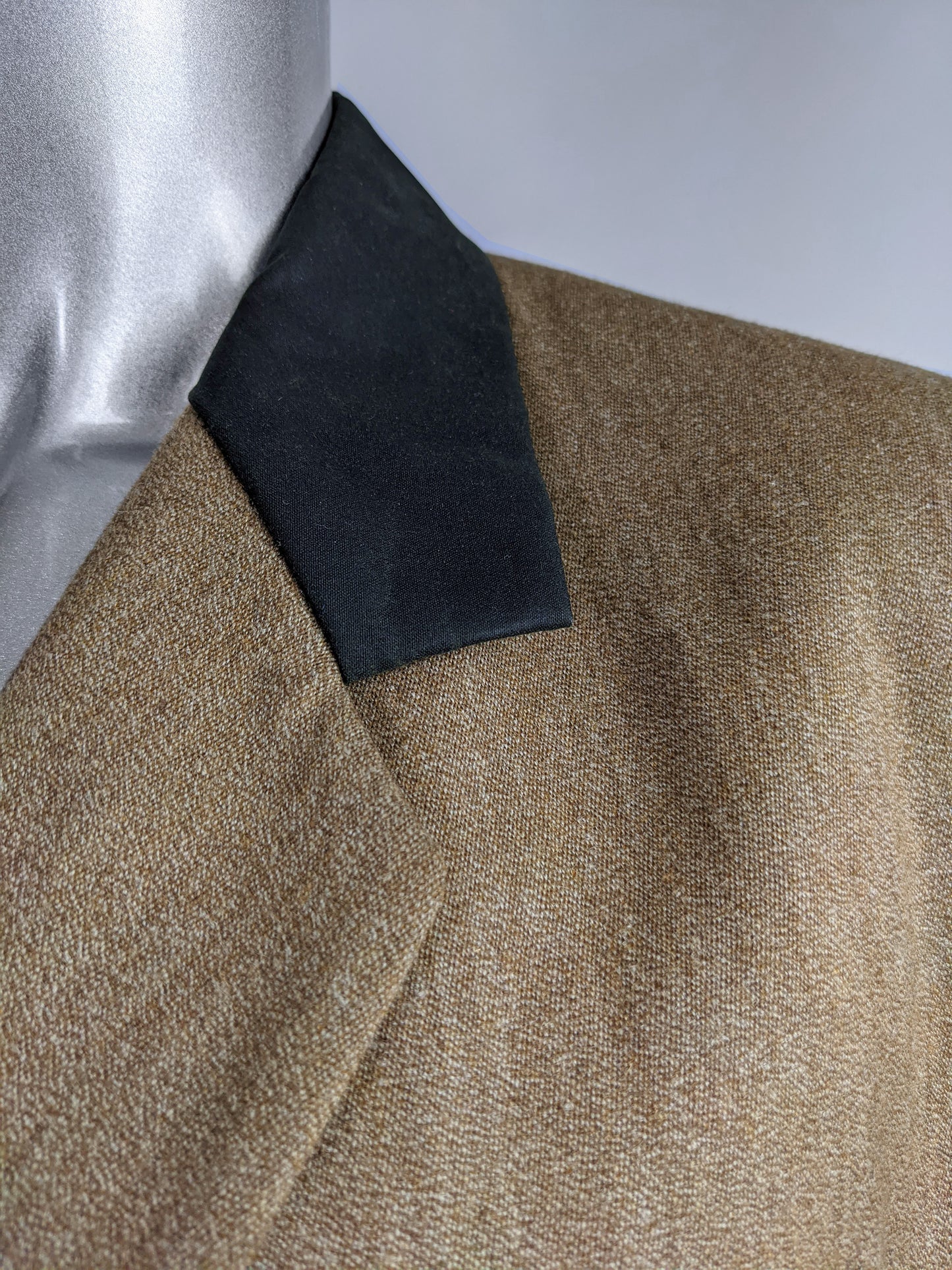 Vintage Mens Waxed Cotton Wool Tweed Coat, 1990s