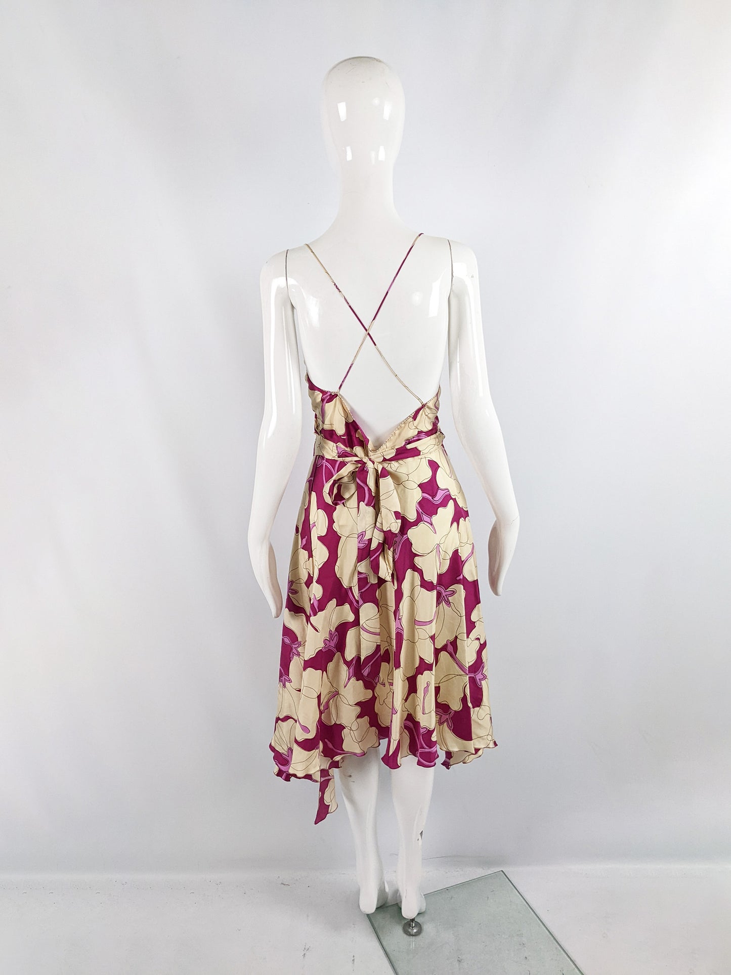 y2k Vintage Moschino Silk Dress, 2000s