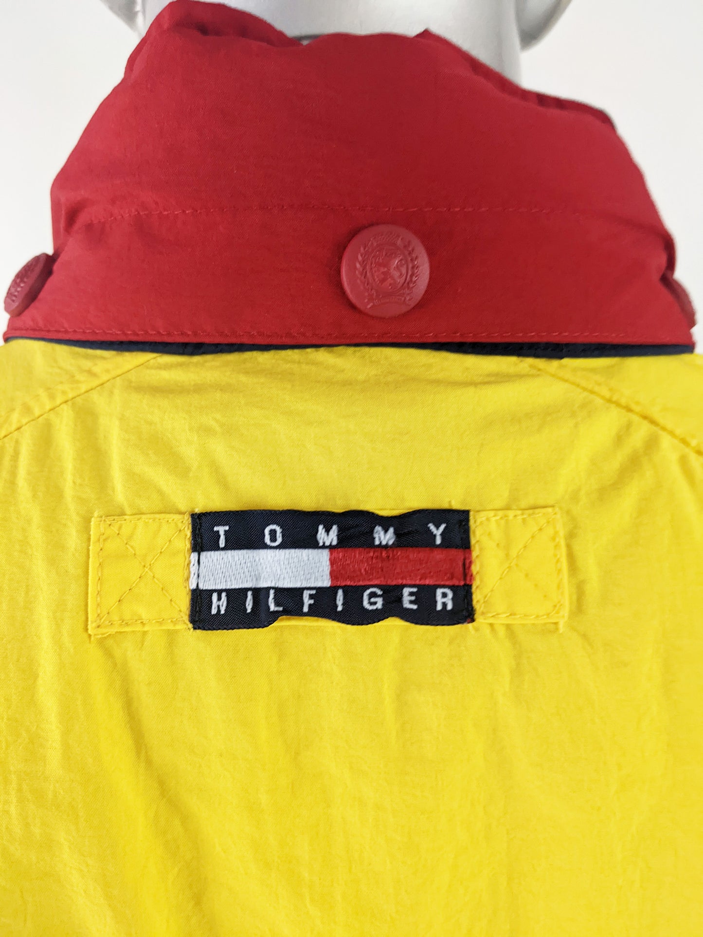 Tommy Hilfiger Vintage Mens Yellow Sailing Style Jacket, 1990s