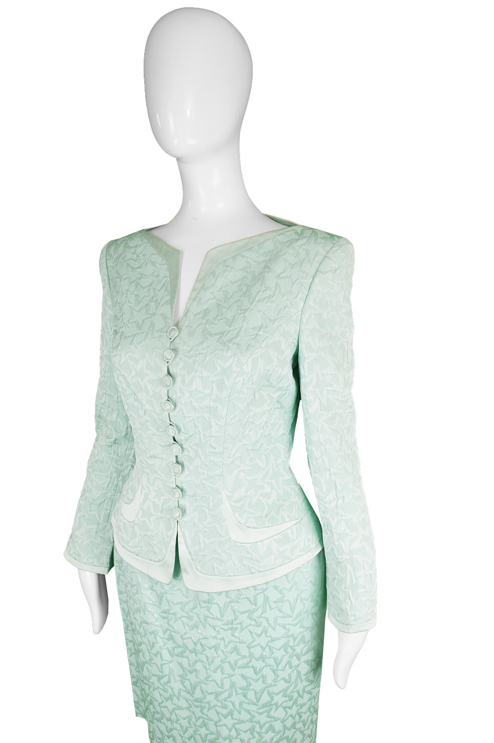 Vintage Womens Star Pattern Jacquard Suit, 1990s