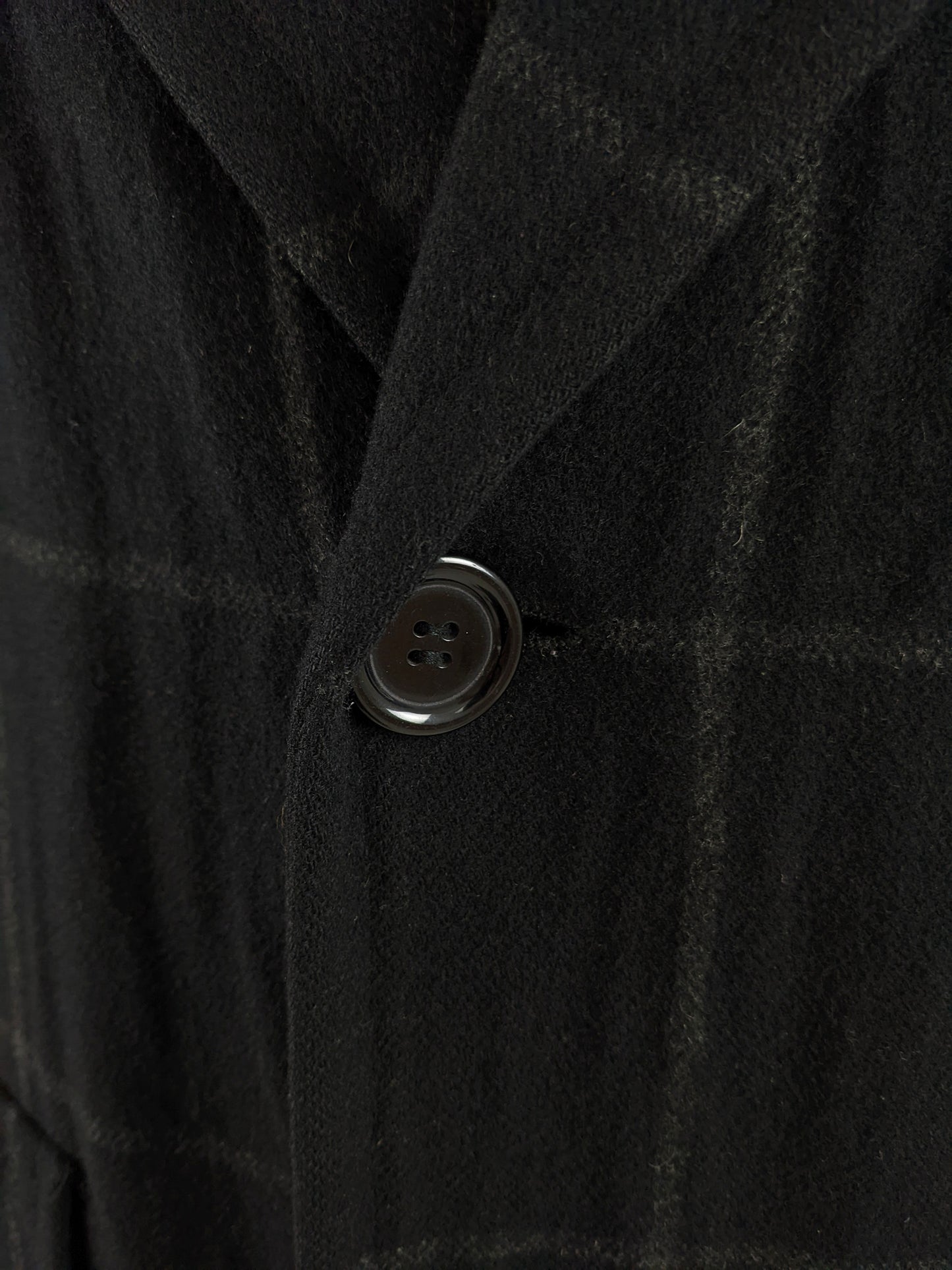 Harrods Vintage Italian Virgin Wool Checked Overcoat, 1980s