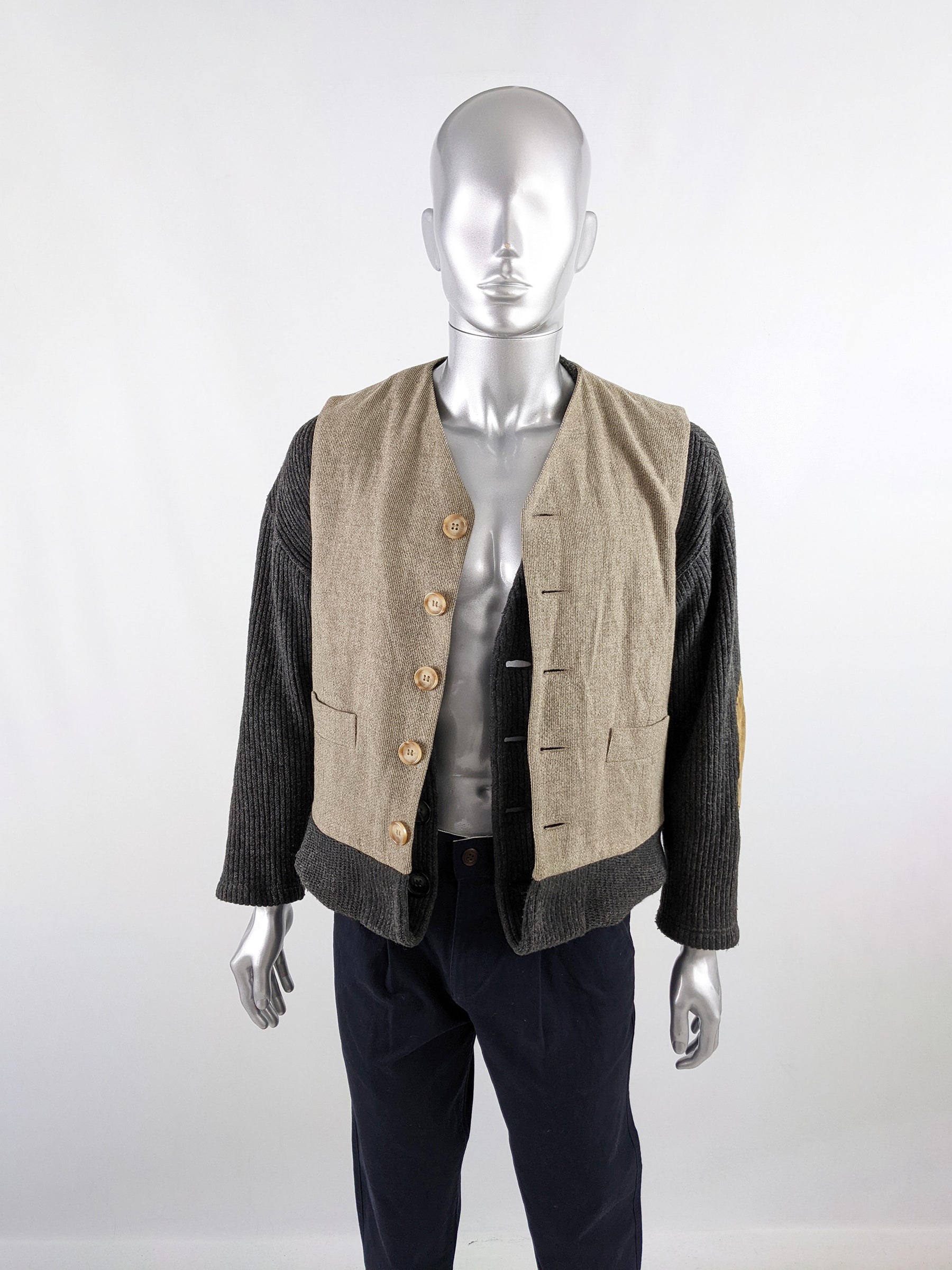 Dolce & Gabbana Mens Vintage 2 in 1 Knit Jacket, 1990s