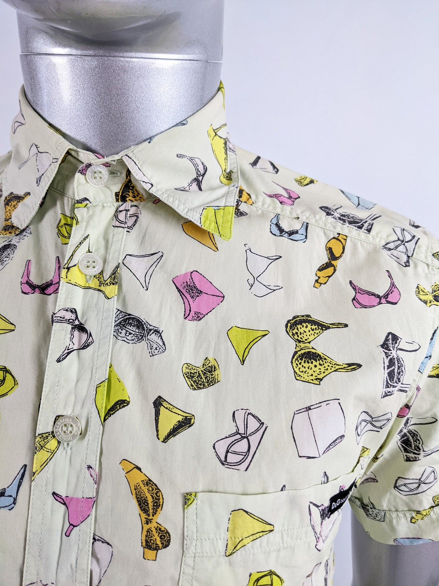 Dolce & Gabbana Vintage D&G Mens Novelty Print Shirt, 1990s