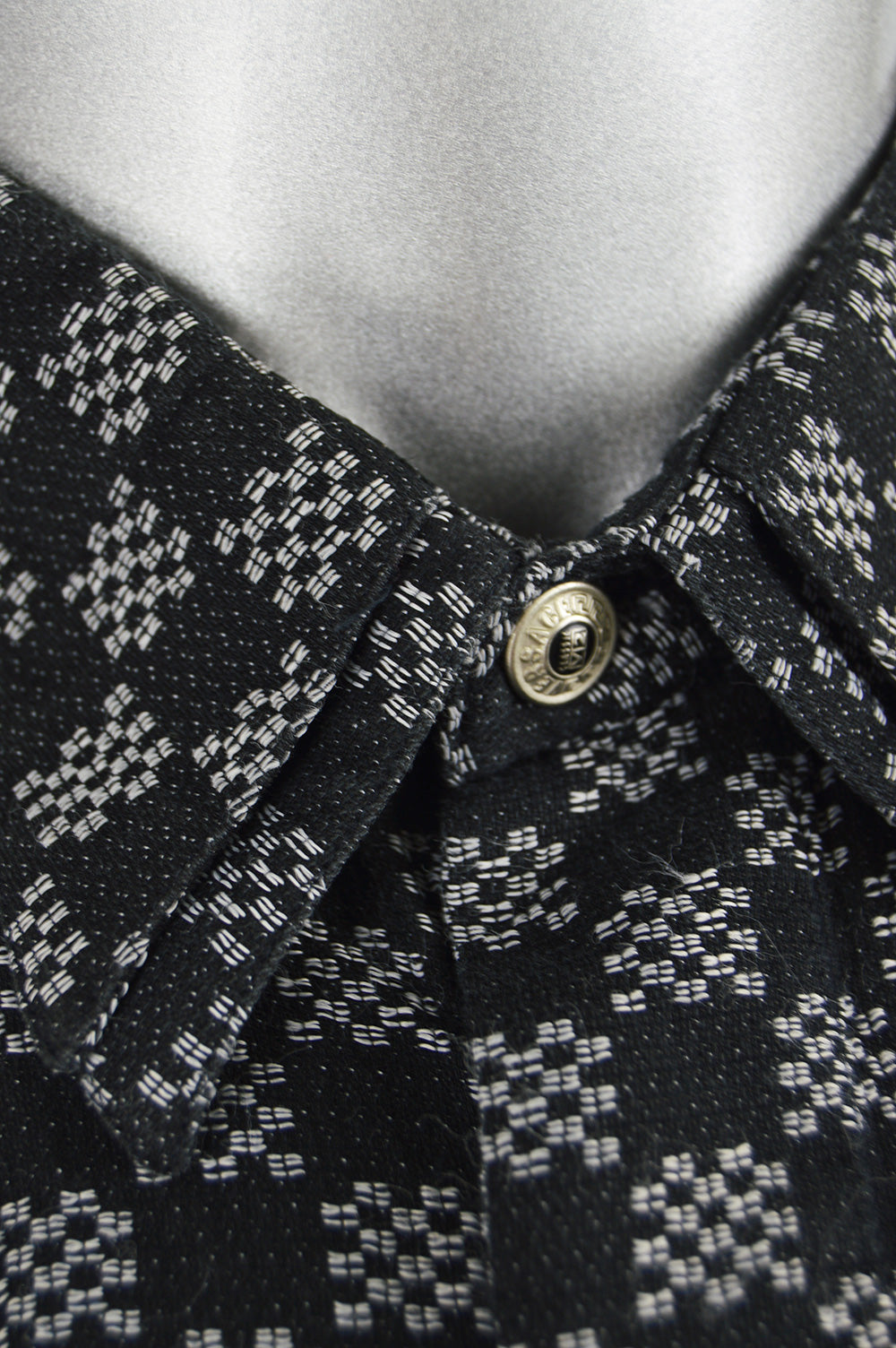 Men's Vintage Woven Cotton Layered Collar Shirt, 1990s
