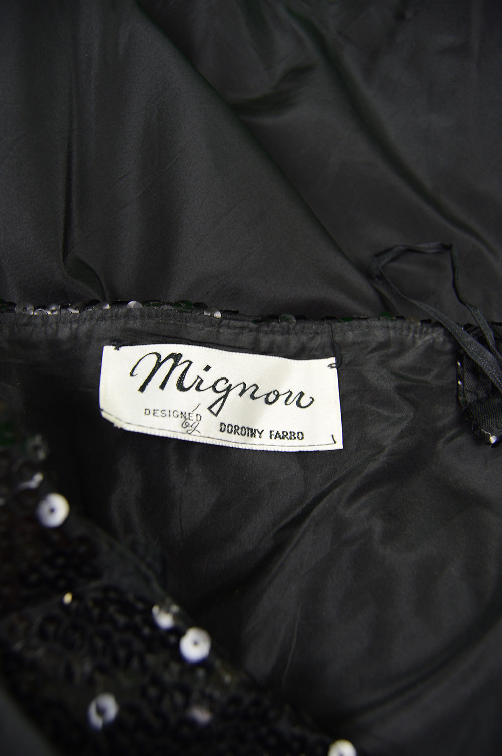 Vintage Sequinned Taffeta Asymmetrical Evening Gown, 1980s