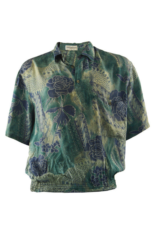 Pancaldi & B Vintage Mens Pure Silk Shirt, 1980s