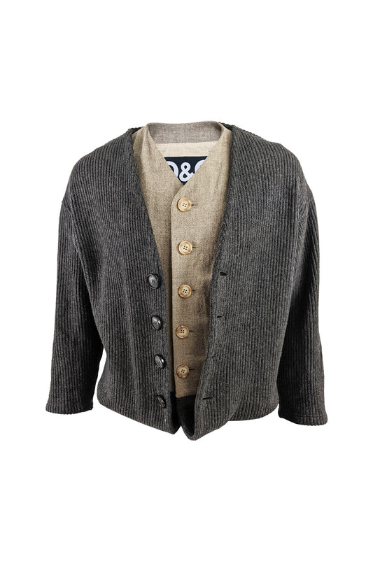 Dolce & Gabbana Mens Vintage 2 in 1 Knit Jacket, 1990s