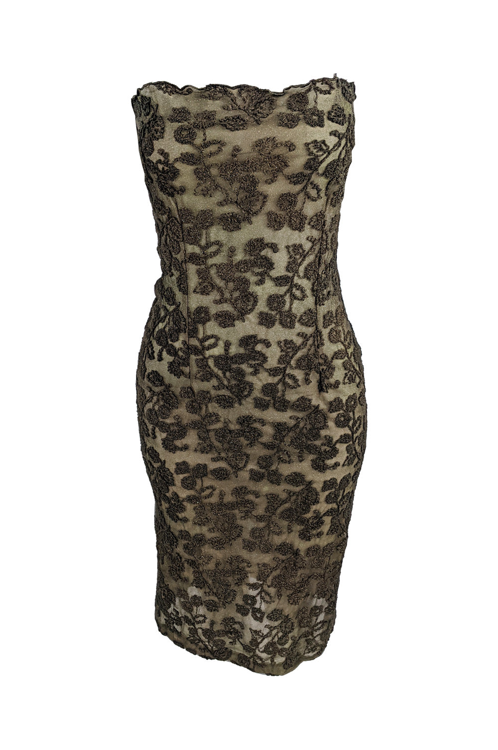 Emanuel Ungaro Vintage Green Mesh Party Dress, 2000s