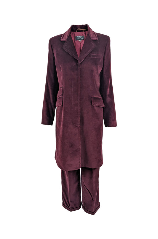 Joseph Vintage Womens Velvet Trouser Suit, 1990s