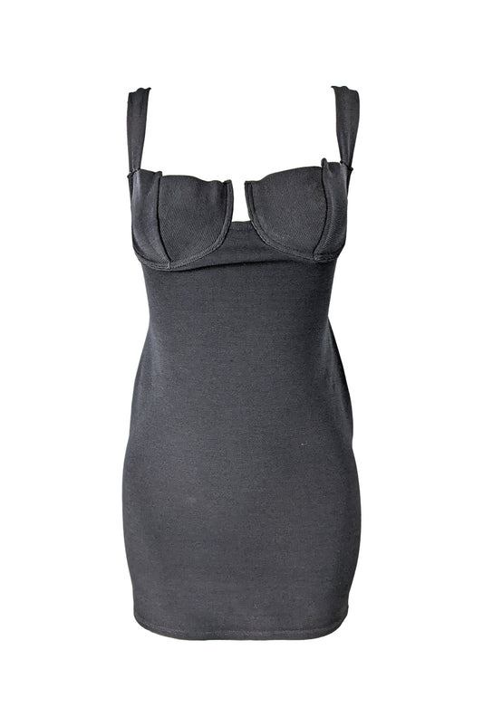 Andrea Templer Paris Vintage Architectural Bust Bodycon Dress, 1990s