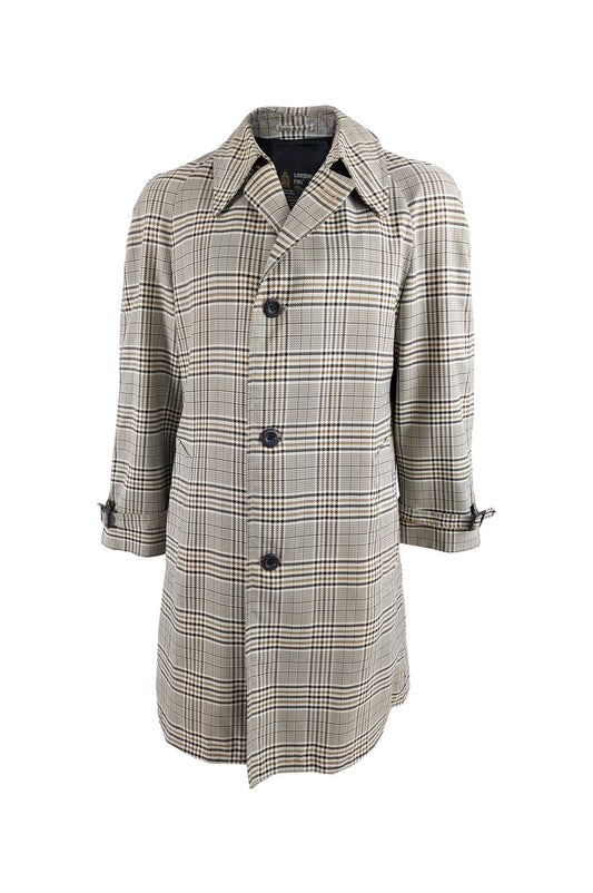 London Fog Vintage Mens Checked Coat, 1960s