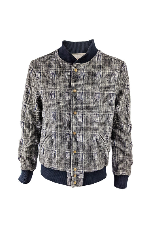 Galliano Vintage Mens Textured Tweed Bomber Jacket, 1990s